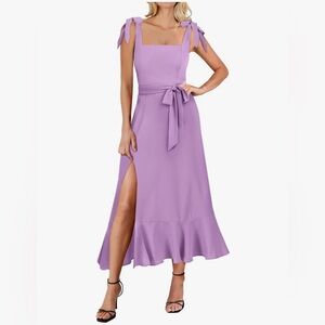 Elegant Lavender Sleeveless Dress